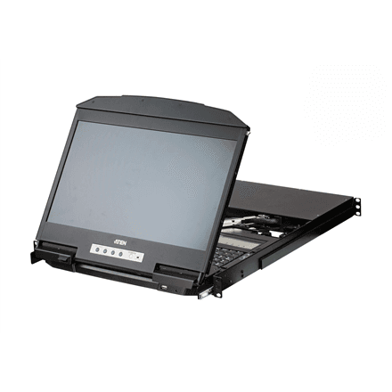 Aten CL3884NW-ATA-AG 4-Port USB HDMI Multi-View Dual Rail WideScreen LCD KVM Switch | Aten | 4-Port USB HDMI Multi-View Dual Rail WideScreen LCD KVM Switch | CL3884NW