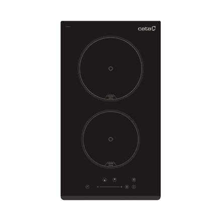 CATA | Hob | IB 302 BK/A | Induction | Number of burners/cooking zones 2 | Slider | Timer | Black