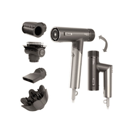 Shark | Hair Dryer System | HD542EU SpeedStyle Pro Flex | 1700 W | Number of temperature settings 3 | Ionic function | Grey | Diffuser nozzle