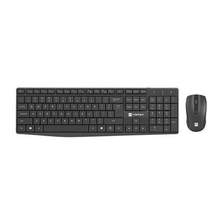 Natec | Keyboard and Mouse | Squid 2in1 Bundle | Keyboard and Mouse Set | Wireless | Wireless connection | US | Black