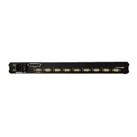 Aten | 8-Port PS/2-USB VGA 17" LCD KVM Switch with Daisy-Chain Port and USB Peripheral Support with Fingerprint reader | CL5708FM