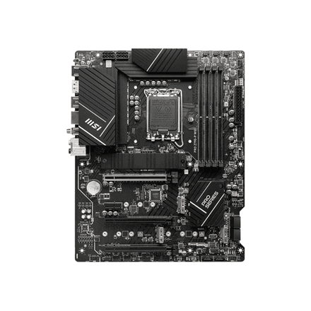 MSI | PRO Z790-P WIFI | Processor family Intel | Processor socket LGA1700 | DDR5 DIMM | Memory slots 4 | Supported hard disk drive interfaces SATA, M.2 | Number of SATA connectors 6 | Chipset Intel Z790 | ATX