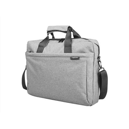 Natec Laptop Bag, Mustela, 15.6", Grey | Natec | Mustela | Fits up to size 15.6 " | Toploading laptop case | Shoulder strap | Grey
