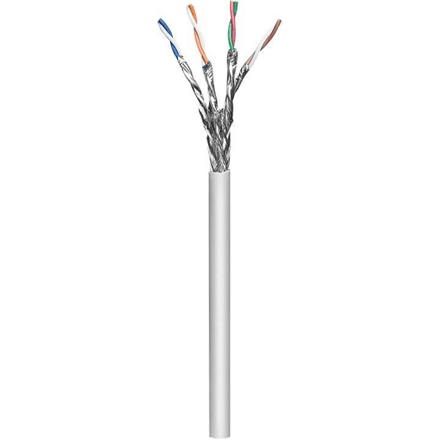 Goobay | CAT 6a network cable, S/FTP (PiMF) | 96094 | Cable type - round cable. AWG 26/7 (stranded). Meter scaling yes. Cable sheath diameter (approx.) 6.3 mm. Inner conductor material CU (copper). Material cable shea...