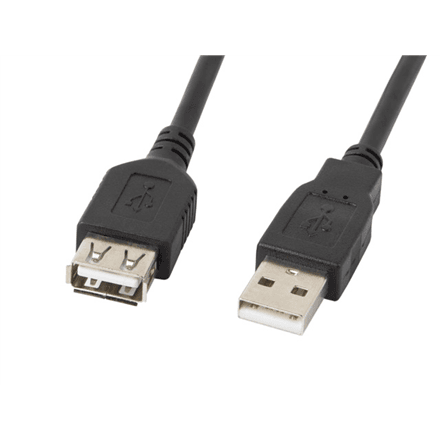 Lanberg | Lanberg USB-A 2.0 Cable, 5 m | CA-USBE-10CC-0050-BK | USB Type-A to USB Type-A