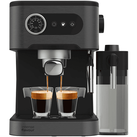 Cecotec Coffee machine | Power Espresso 20 Pro Latte | Pump pressure 20 bar | Built-in milk frother | Semi-automatic | Black | 1350 W