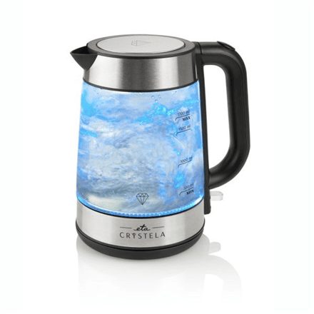 ETA | Kettle | ETA615390000 | Standard | 2200 W | 1.7 L | Glass | 360° rotational base | Black/Stainless Steel