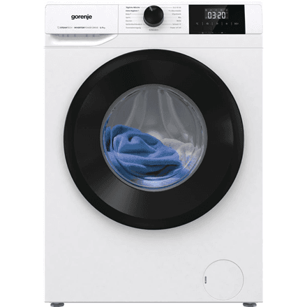 Gorenje | Washing machine | W3NGPI72SBS | Energy efficiency class B | Front loading | Washing capacity 7 kg | 1200 RPM | Depth 43.5 cm | Width 59.5 cm | Display | LCD | Steam function