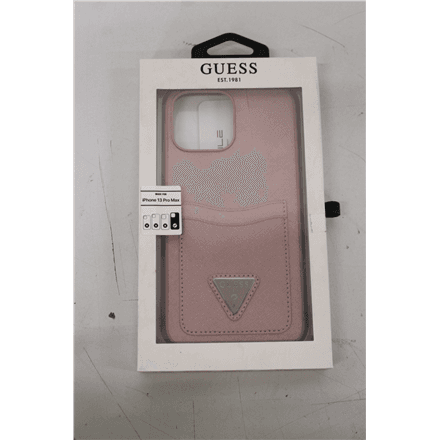 SALE OUT. Guess GUHCP13XPSATPP iPhone 13 Pro Max 6,7" różowy/pink hardcase SaffianoTriangle Logo Cardslot DIRTY PACKAGING | SALE OUT. SALE OUT. GUESS DIRTY PACKAGING