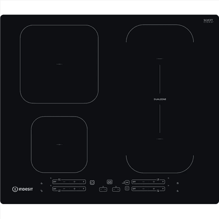 INDESIT | Hob | IB 65B60 NE | Induction | Number of burners/cooking zones 4 | Touch | Timer | Black