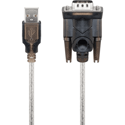 Goobay | USB serial RS 232 converter, Transparent | 68875 | USB 2.0 male (type A) | D-SUB/RS-232 male (9-pin)