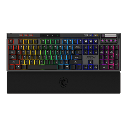 MSI STRIKE PRO WIRELESS | Gaming keyboard | Wireless | US | Kailh Midnight Pro Silent Tactile | Black
