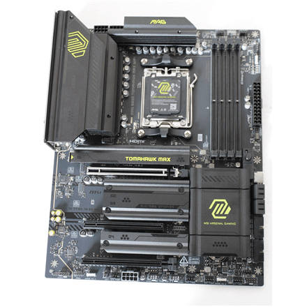 SALE OUT. MSI MAG B850 TOMAHAWK MAX WIFI | Processor family AMD | Processor socket AM5 | DDR5 | Supported hard disk drive interfaces M.2, SATA | Number of SATA connectors 4 | USED, REFURBISHED, WITHOUT ACCESSORIES, ON...
