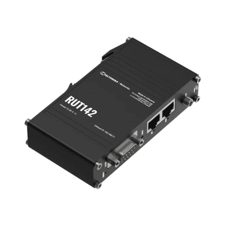 Teltonika | Ethernet Router with RS232 (RUT142000000) | RUT142 | 802.11n | 10/100 Mbit/s | Ethernet LAN (RJ-45) ports 1 | Mesh Support No | MU-MiMO No | No mobile broadband