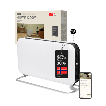 Mill | Heater | CO1200WIFI3 GEN3 | Convection Heater | 1200 W | Number of power levels 3 | Suitable for rooms up to 14-18 m² | White | N/A
