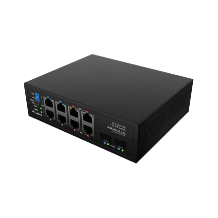 Lanberg | Switch PoE 4xBT 4xAT 4xSFP Din Unmanagment Gigabit Ethernet | ILGE-8P-2S-120 | Unmanaged | Din rail