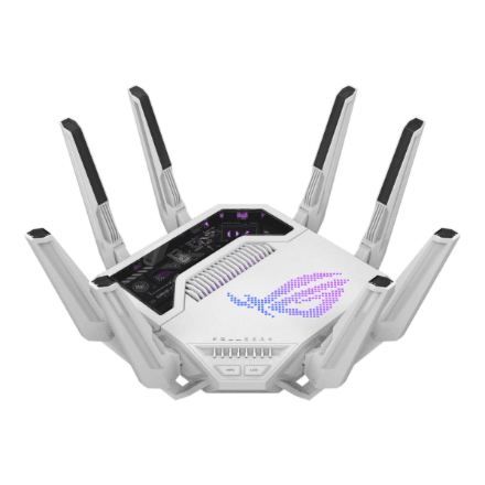Asus | WiFi 7 Tri-band Gaming Router | ROG Rapture GT-BE19000AI | 802.11ax | 10/100/1000 Mbit/s | Ethernet LAN (RJ-45) ports 1 | Mesh Support Yes | MU-MiMO Yes | 4G/5G | Antenna type External