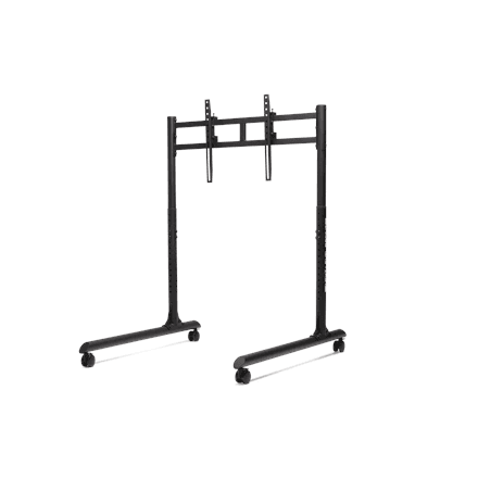 Next Level Racing Floor stand | Round Tube Freestanding Single Monitor Stand | Up to 65 " | Height adjustment, Tilt | Maximum weight (capacity) 50 kg | Black