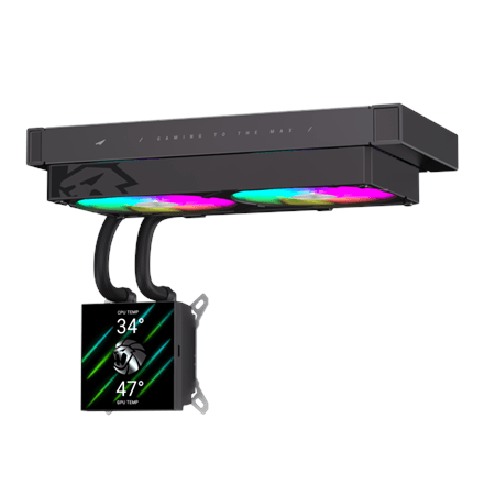 Gamemax CPU Liquid Cooler | GLACIER 240 LCD BK | Black