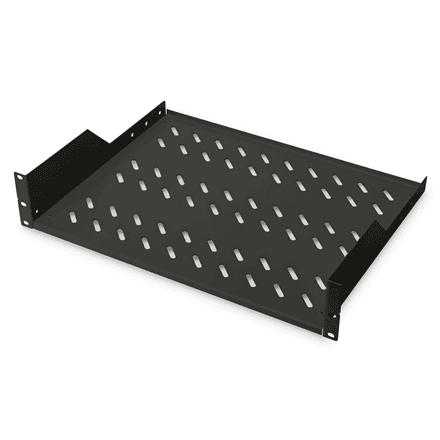 Digitus | 2U Fixed Shelf for Racks | DN-19 TRAY-2-SW | Perfect for storage of components which are not 483 mm (19”) suitable. Slim design which takes space of 2 height units. Easy and quick to mount or dismount. Dimen...
