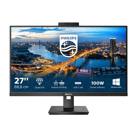 Philips | LCD monitor with USB docking | 276B1JH/00 | 27 " | IPS | QHD | 16:9 | 75 Hz | 4 ms | 2560 x 1440 pixels | 300 cd/m² | HDMI ports quantity 1 | Black