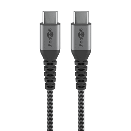 Goobay | USB-C to USB-C Textile Cable with Metal Plugs | 49302 | USB-C to USB-C USB-C male | USB-C male