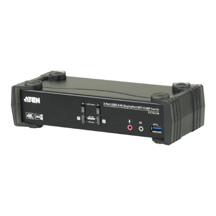 Aten | 2-Port USB 3.0 4K DisplayPort MST KVMP Switch | CS1922M-AT-G