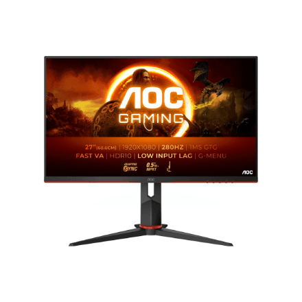 AOC | 27G2ZN3/BK | 27 " | VA | FHD | 16:9 | 280 Hz | 1 ms | 1920 x 1080 pixels | 300 cd/m² | HDMI ports quantity 2