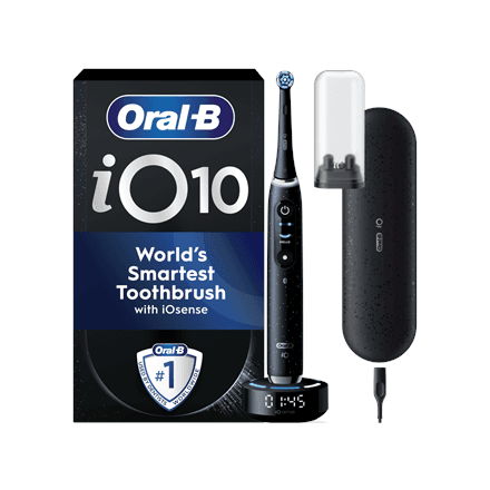 Oral-B Electric Toothbrush | iO10 Series | Rechargeable | For adults | Number of brush heads included 1 | Number of teeth brushing modes 7 | Cosmic Black Booster