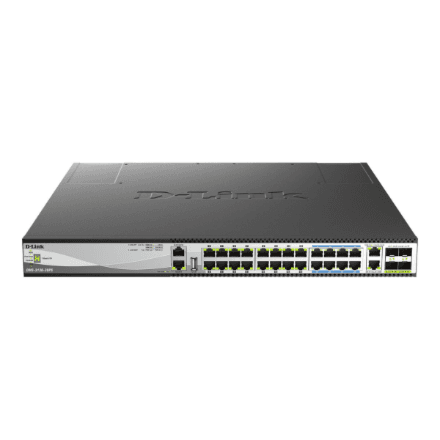 D-LINK DMS-3130-30PS/E 30-Port Layer 3 Stackable Multi-Gigabit Managed PoE Switch | D-Link