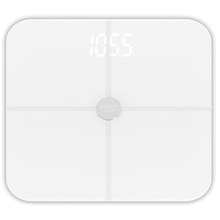 Adler | Smart Bathroom Scale | AD 8187 | Maximum weight (capacity) 180 kg | Accuracy 100 g | Body Mass Index (BMI) measuring | White