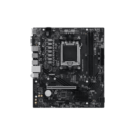 MSI PRO A620AM-B EVO | Processor family AMD | Processor socket AM5 | DDR5 | Supported hard disk drive interfaces SATA, M.2 | Number of SATA connectors 2
