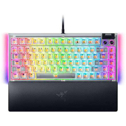 Razer Hot-swappable Mechanical Gaming Keyboard | BlackWidow V4 75% | Gaming Keyboard | Wired | US | Razer Mechanical Switches (Tactile) | Phantom White Edition