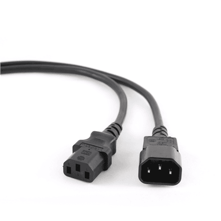 Cablexpert | PC-189-VDE power extension cable 1.8 meter | Black | C14 coupler | C14 coupler