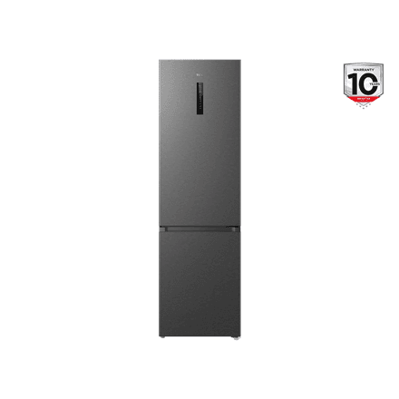 TCL Refrigerator | RC382BXC0EU | Energy efficiency class C | Free standing | Combi | Height 203 cm | No Frost system | Fridge net capacity 265 L | Freezer net capacity 117 L | Display | 35 dB | Inox