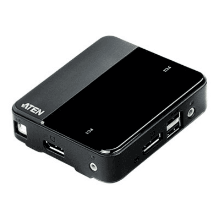 Aten 2-Port USB DisplayPort/Audio KVM Switch (4K UHD Supported) | Aten | 2-Port USB DisplayPort/Audio KVM Switch (4K Supported and Cables included)