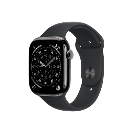 Apple Watch Series 11 GPS + Cellular 46mm Slate Titanium Case with Black Sport Band - M/L | Apple