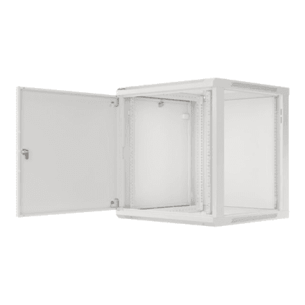 Lanberg | Rack cabinet 19" wall-mount 12U/600x600 for self-assembly with metal door (flat pack) | WF01-6612-00S | Grey