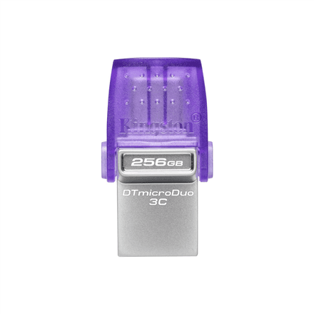 Kingston | DataTraveler | DT Micro Duo 3C | 256 GB | USB Type-C/Type-A | Purple