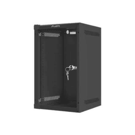 Lanberg | Rack cabinet 10" wall-mount 9U/280x310 (flat pack) with glass door | WF10-2309-10B | Black