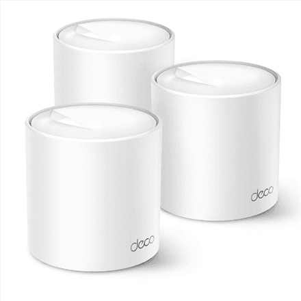 TP-LINK Deco X50 (3-pack) AX3000 Whole Home Mesh Wi-Fi 6 System | TP-LINK | Whole Home Mesh Wi-Fi 6 System | Deco X50 (3-pack) | 802.11ax | 574+2402 Mbit/s | Ethernet LAN (RJ-45) ports 3 | Mesh Support Yes | MU-MiMO Y...
