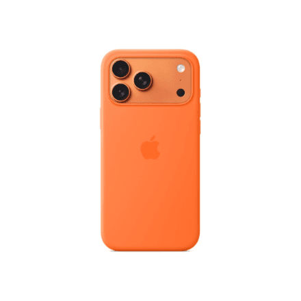Apple iPhone 17 Pro Max Silicone Case with MagSafe – Orange | Apple