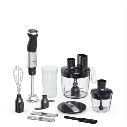 TEFAL | HB67G830 Quickchef+ | Hand Blender | 1000 W | Number of speeds 20 | Turbo mode | Black/Stainless steel