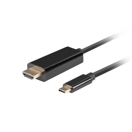 Lanberg USB-C to HDMI Cable, 1.8 m 4K/60Hz, Black | Lanberg | USB-C to HDMI Cable | CA-CMHD-10CU-0018-BK | Black | 1.8 m