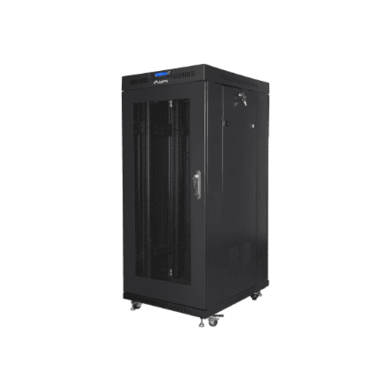 Lanberg | Rack cabinet 19" free-standing 27U/600x800 (flat pack) with mesh door, LCD | FF01-6827-23BL | Black