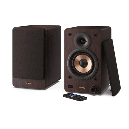 Sharp CP-SS30 Bookshelf Speakers, Brown | Sharp | Speakers | CP-SS30(BR) Bookshelf | 60 W | Bluetooth | Wireless connection | Brown