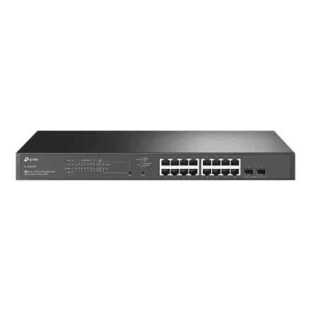 TP-LINK | SG2218P | JetStream 18-Port Gigabit Smart Switch with 16-Port PoE+ | Rack-mountable | Managed