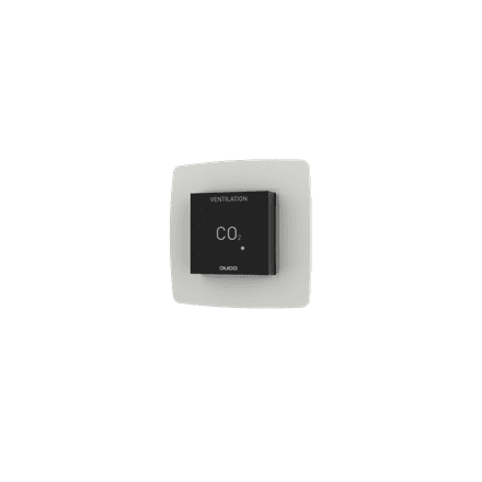 DUCO CO2 Room Sensor without Control RF/Wired, Black