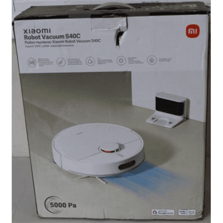 SALE OUT. Xiaomi Robot Vacuum S40C EU | Xiaomi Robot Vacuum S40C EU | Wet&Dry | 2600 mAh | Dust capacity 0.52 L | 5000 Pa | White | DAMAGED PACKAGING