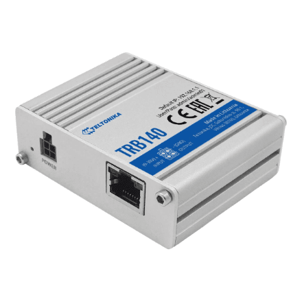 Teltonika | LTE Router | TRB140 | No Wi-Fi | 10/100/1000 Mbit/s | Ethernet LAN (RJ-45) ports 1 | Mesh Support No | MU-MiMO No | 2G/3G/4G | Antenna type 1 x SMA for LTE | 1 x Virtual network interface via micro USB | 2...